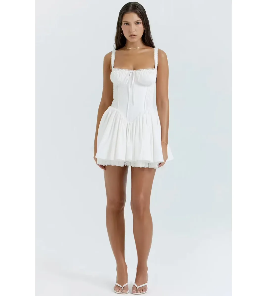 House of CB Pietra Corset Mini Dress White Size XS / AU 6 for rent on The Volte - main image