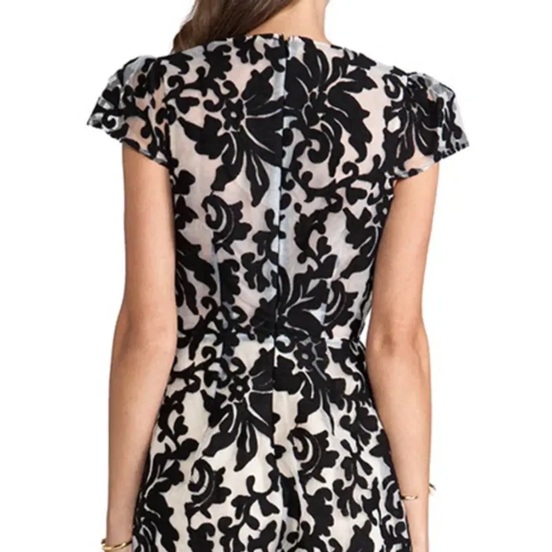 C/MEO Collective Cameo Operator Romper Mini Black Lace Size AU 6 for rent on The Volte - main image