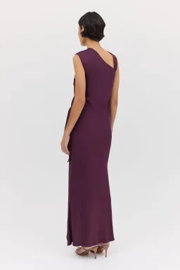 Bianca Spender Aubergine Satin Deviation Gown Size 10 for rent on The Volte - image 7