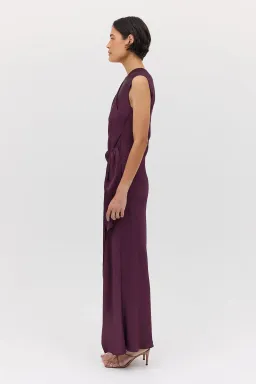 Bianca Spender Aubergine Satin Deviation Gown Size 10 for rent on The Volte - image 6