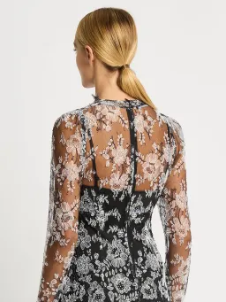 Moss & Spy Melody Midi Dress in Black/Ivory Size AU 14 for rent on The Volte - image 4