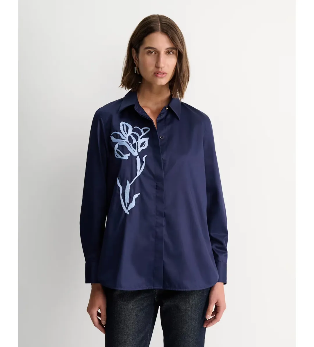 IRIS EMBROIDERED LONG SLEEVE SHIRT for rent on The Volte - main image
