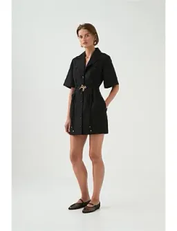 AJE Ana Mini Dress Black Size 8/S for rent on The Volte - image 3