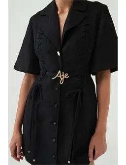 AJE Ana Mini Dress Black Size 8/S for rent on The Volte - image 13