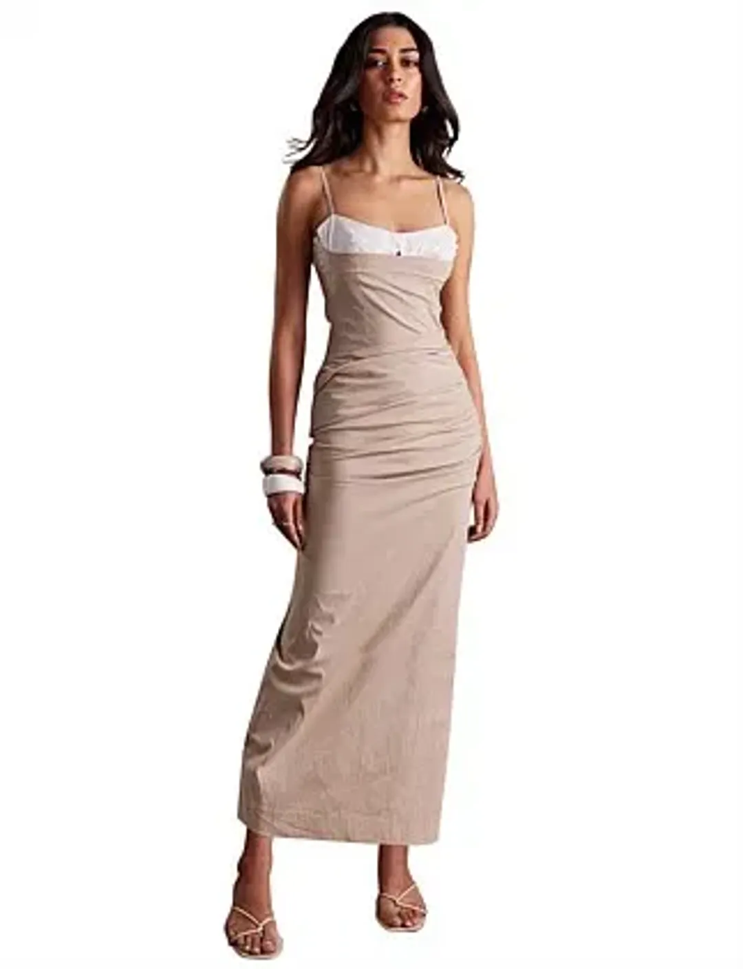 Sovere Studio Beguile Dress Milk Tea Size 14 for rent on The Volte - main image