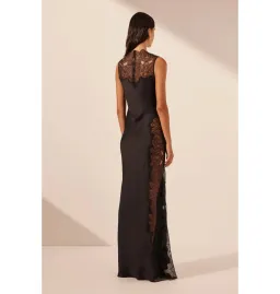 Shona Joy Jamila Lace High Neck Maxi Dress Black Size 10 for rent on The Volte - image 4