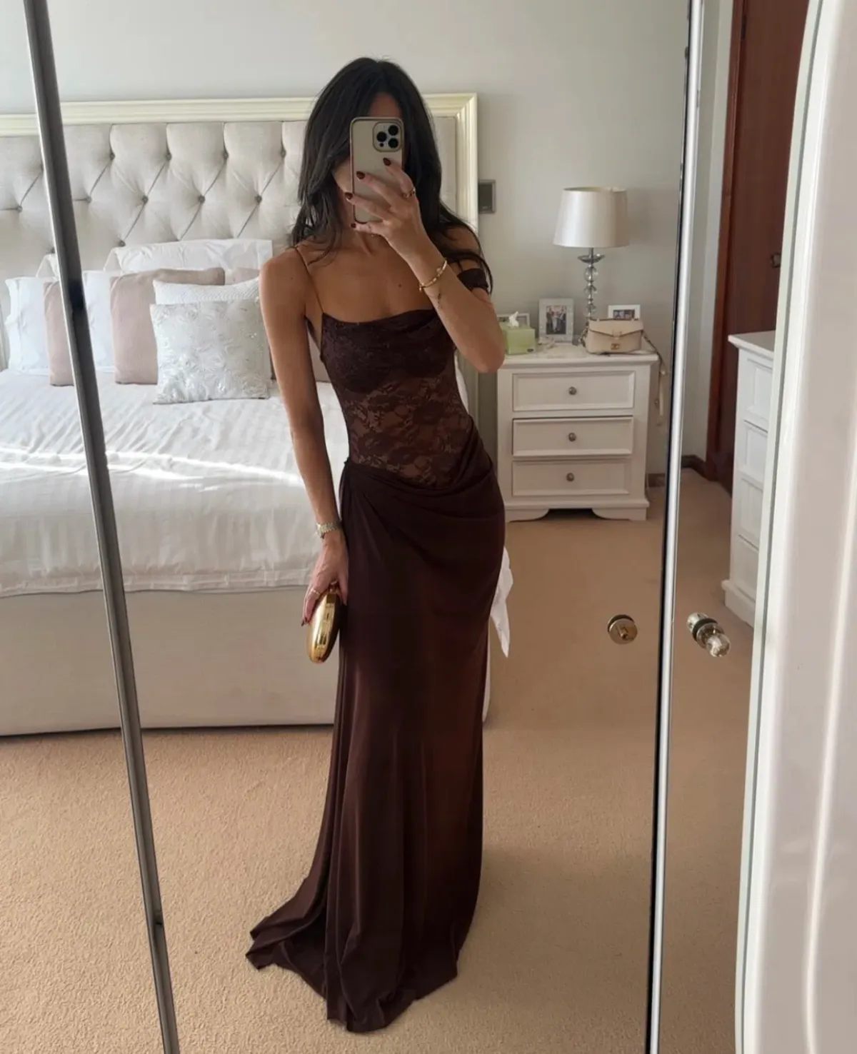 Natalie Rolt Sloane Dress Espresso Size 0 Au 6 for rent on The Volte - main image