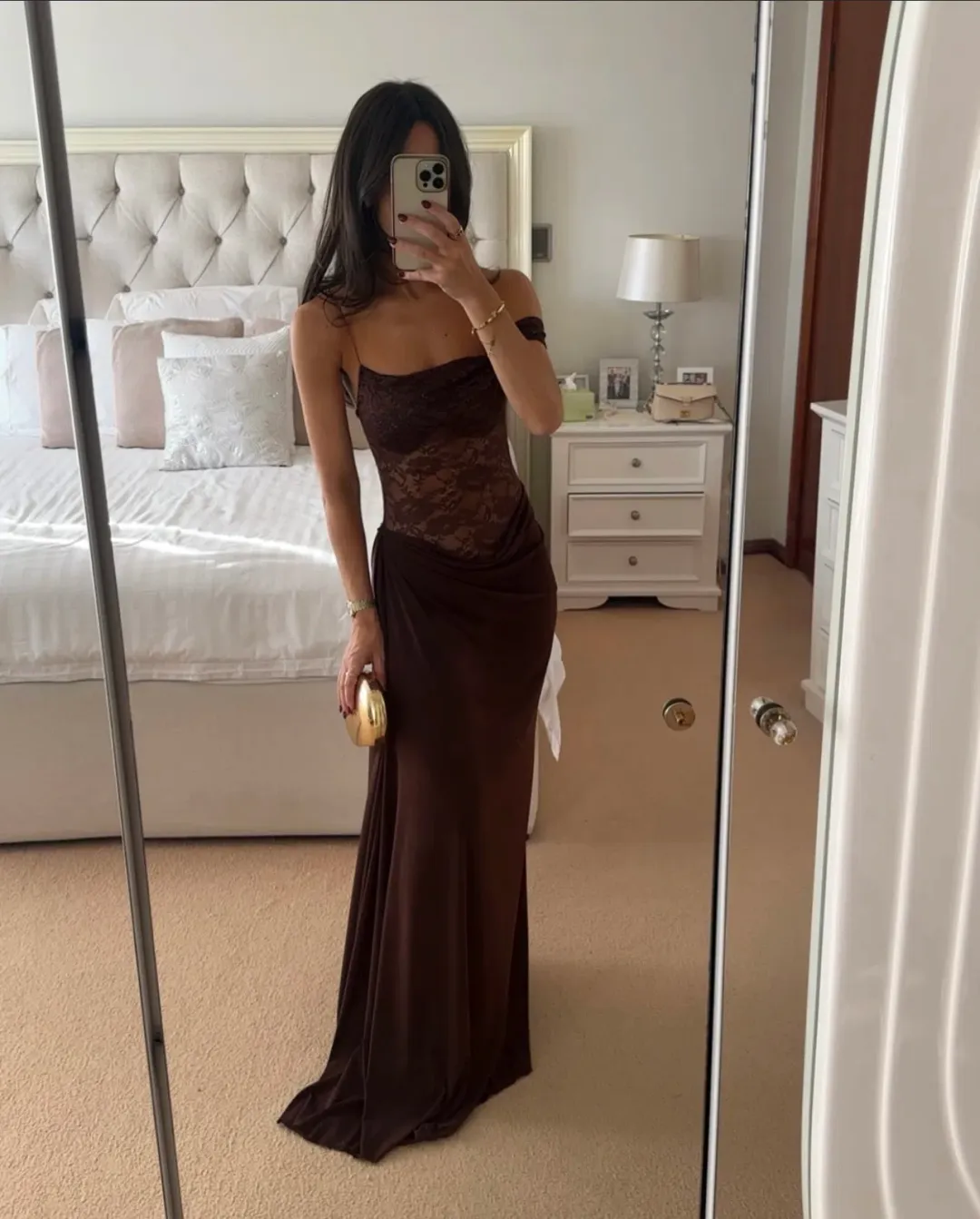 Natalie Rolt Sloane Dress Espresso Size 0 Au 6 for rent on The Volte - main image