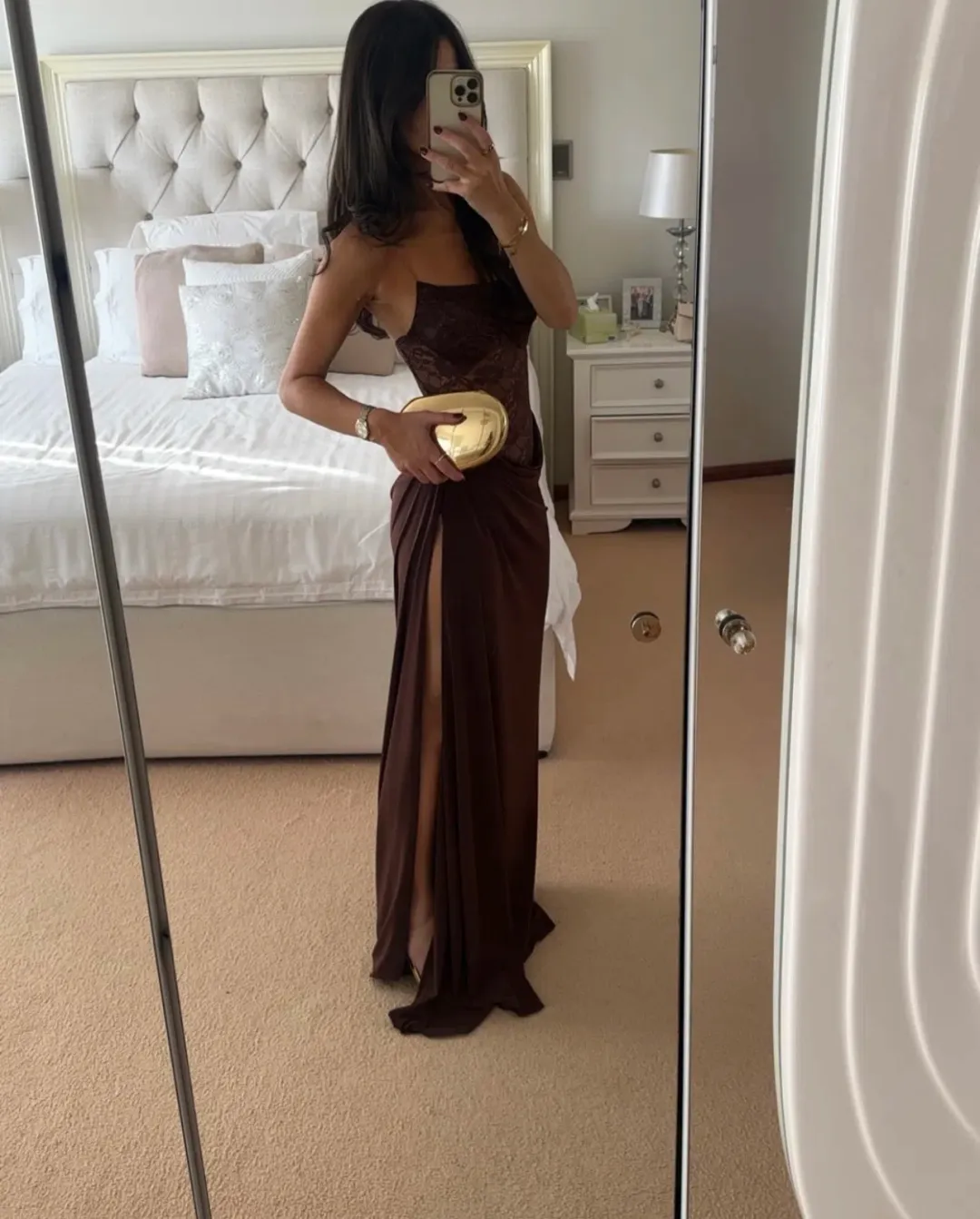 Natalie Rolt Sloane Dress Espresso Size 0 Au 6 for rent on The Volte - main image