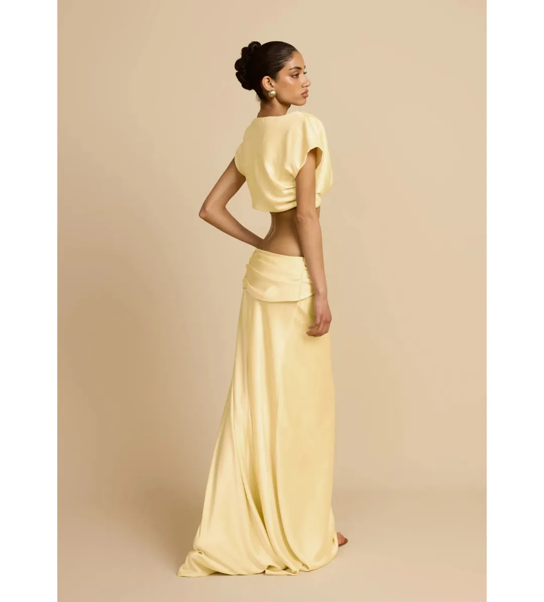 Arcina Ori Andi Top And Andi Maxi Skirt Yellow Size XS / Size Au 6 for rent on The Volte - main image