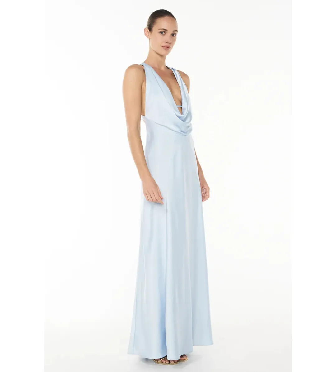 Manning Cartell Charmed Cowl Slip Maxi Dress Dove Blue Size AU 6 for rent on The Volte - main image