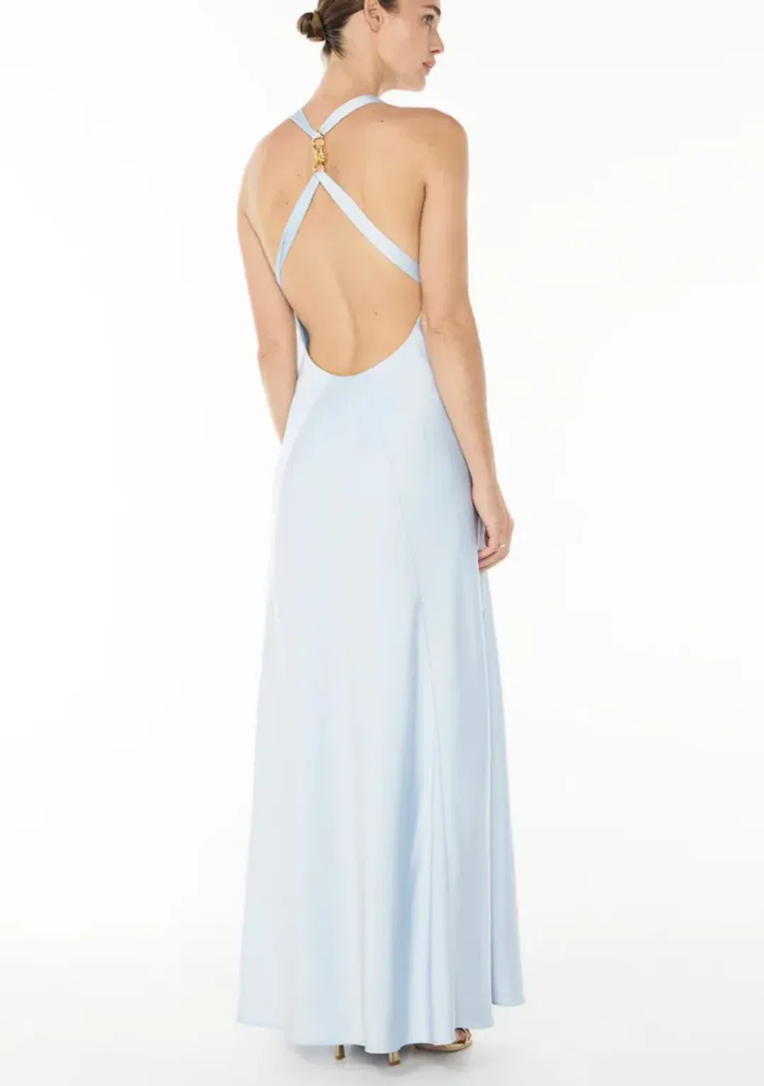 Manning Cartell Charmed Cowl Slip Maxi Dress Dove Blue Size 10 for rent on The Volte - main image