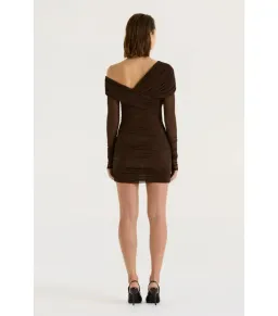 Henne Paris Mini Dress Brown Size AU 10 for rent on The Volte - image 8