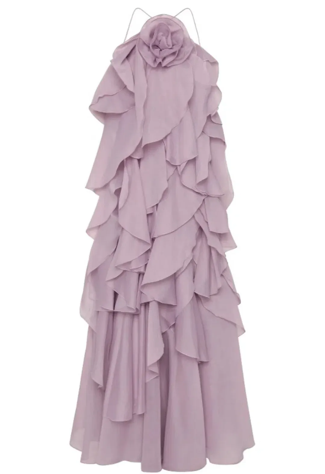 Aje Pandorea Layered Maxi Dress Purple Size 8 for rent on The Volte - main image