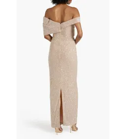 Rachel Gilbert Mirella Off Shoulder Gown in Neutral Size AU 14 for rent on The Volte - image 2