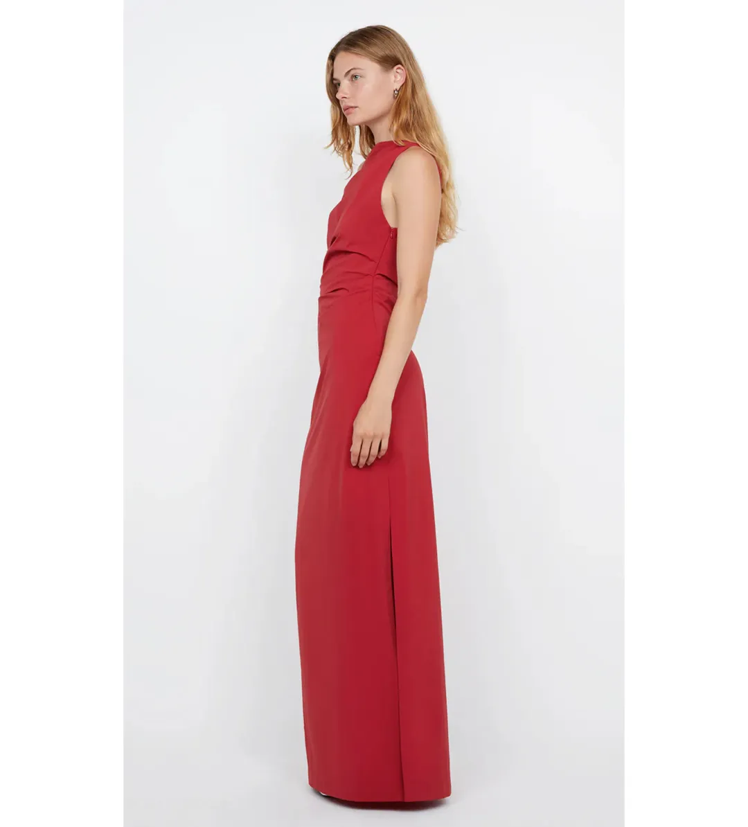 Bec and Bridge Angelina Asym Maxi Dress in Cherry Size S /  AU 8  for rent on The Volte - main image