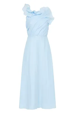 Aje Genesis Midi Dress Blue  Size 8 for rent on The Volte - image 4