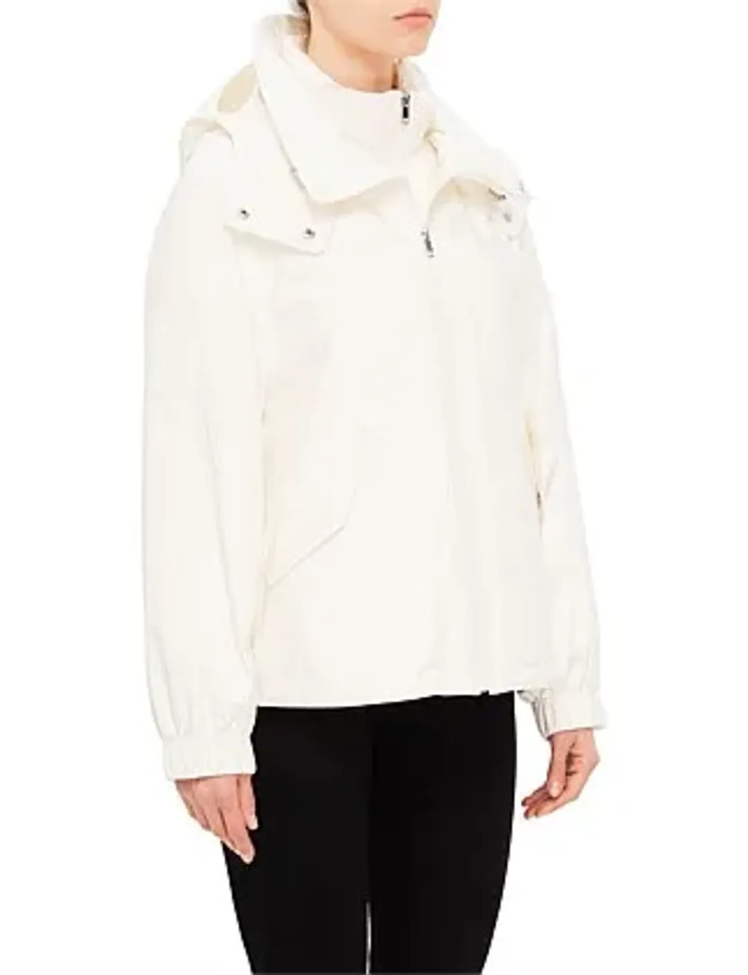 Yves Solomon Technical Fabric Cropped Jacket White for rent on The Volte - main image