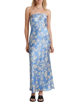 Bec & Bridge Blossom Strapless Maxi Dress Blue Floral Size AU 8 for rent on The Volte - image 1