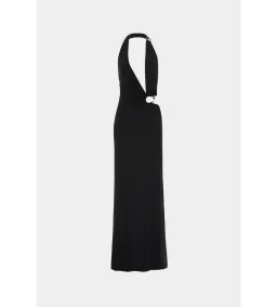 Misha Devon Cupro Maxi Dress Black Size 6 for rent on The Volte - image 6