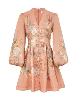 Zimmermann Tallow Plunge Mini Dress Pink Size 3 / AU 10-12 for rent on The Volte - image 3