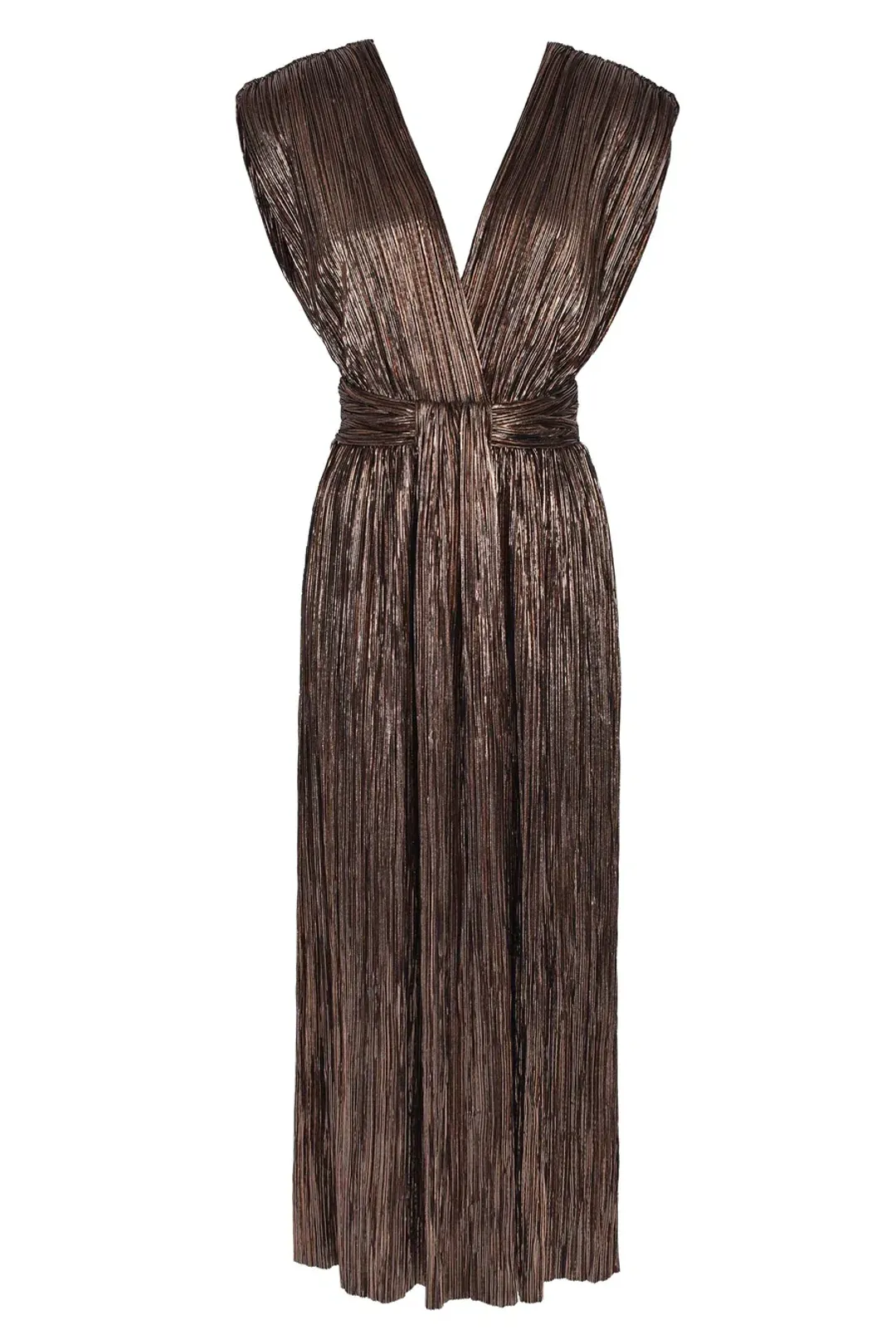 Sabina Musayev Margot Midi Dress in Bronze Black  Size L AU 12 for rent on The Volte - main image