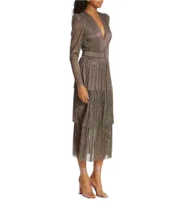 Sabina Musayev Carry Midi Dress in Green Blossom Size 6/XS for rent on The Volte - image 2