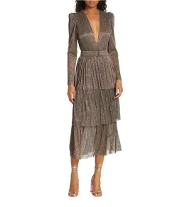 Sabina Musayev Carry Midi Dress in Green Blossom Size 6/XS for rent on The Volte - image 1