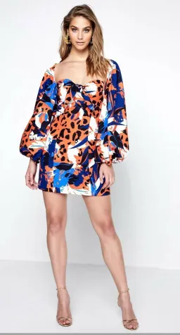 Mossman Untamed Mini Dress Multi Size 8 for rent on The Volte - image 1