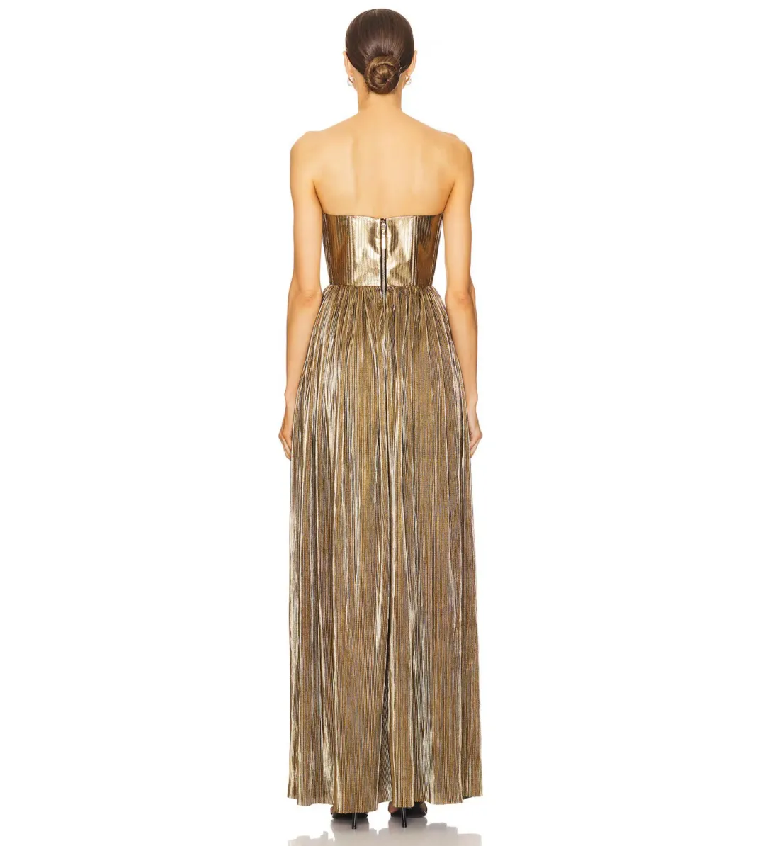 Bronx and Banco Florence Strapless Gown Gold Size XS/AU 6 for rent on The Volte - main image