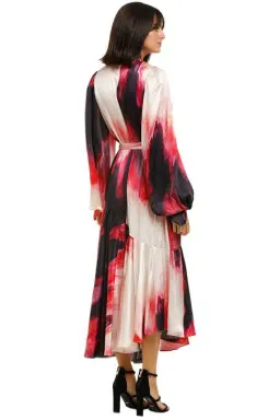 AJE Helena Silk Dye Maxi Dress In Miami Dye Size M/ AU 10  for rent on The Volte - image 2