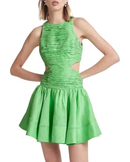 Aje Introspect Cut Out Mini Dress Green Size AU 16 for rent on The Volte - image 1