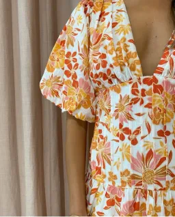 By Nicola Fiesta Stitch Waist Mini Dress Holiday Floret Size AU 14 for rent on The Volte - image 2