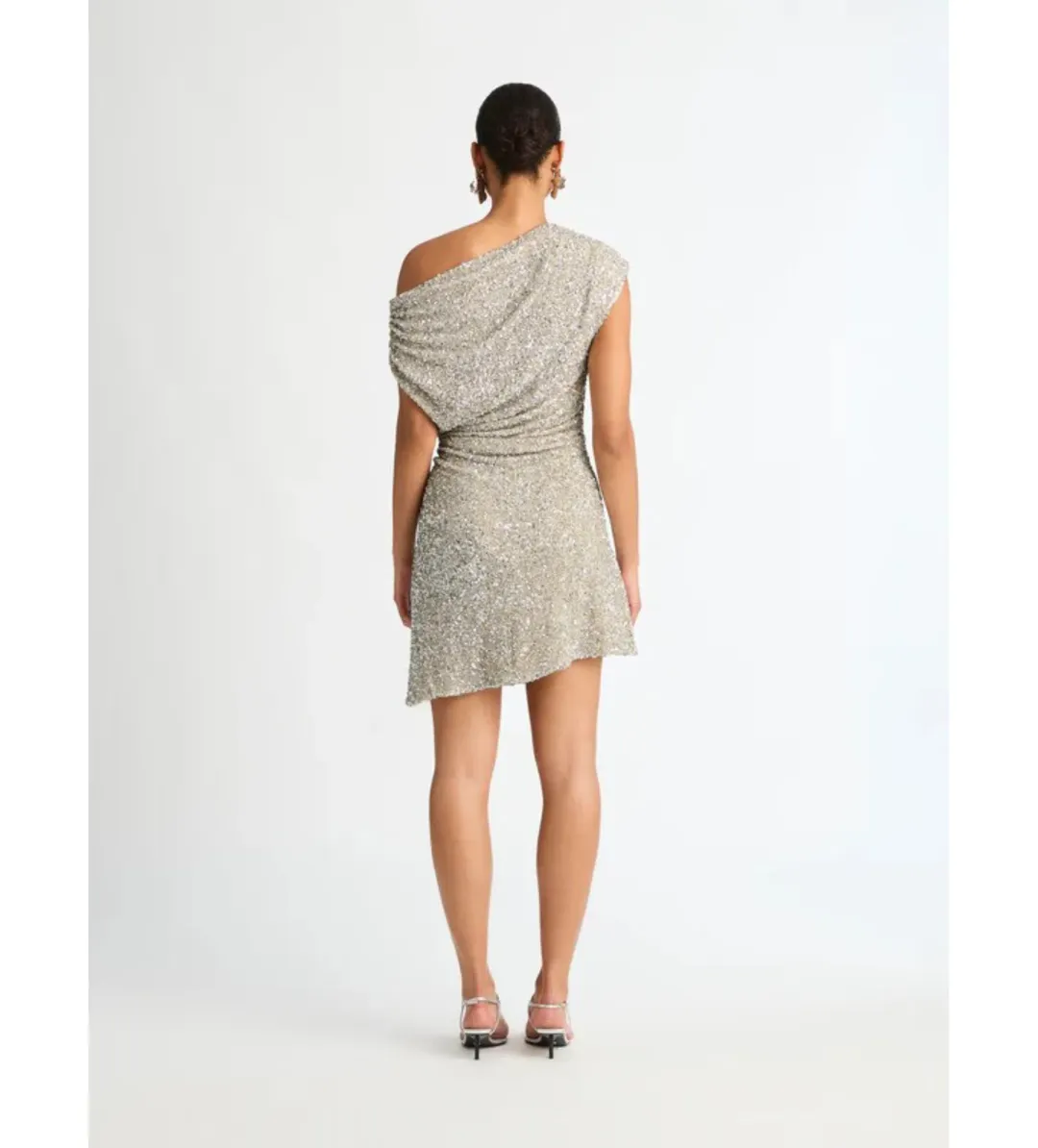 Sheike Glimmer Mini Dress Silver Size AU 14 for rent on The Volte - main image