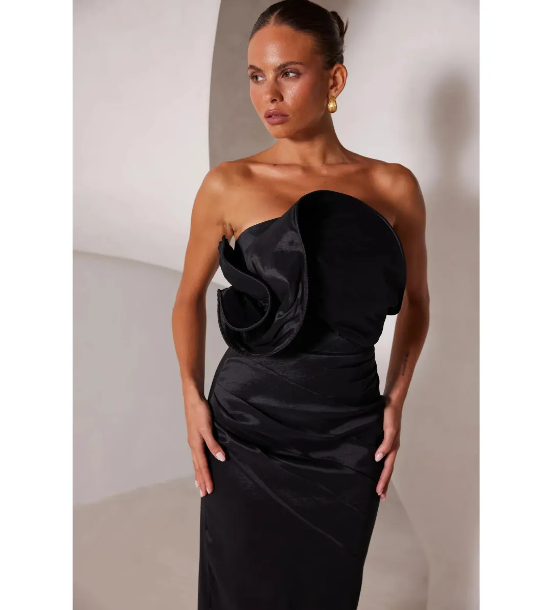Elle Zeitoune Miles Maxi Dress Black Size 12 for rent on The Volte - main image