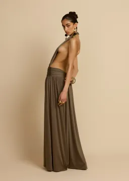 Arcina Ori Santina Maxi Dress Earthy Neutral Khaki Size S  for rent on The Volte - image 7
