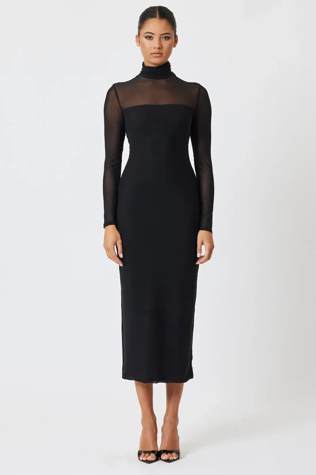Bianca and Bridgett Olivia Midi Dress Black Size 14 for rent on The Volte - main image