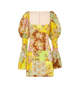 Alemais Matilde Puff Sleeve Mini Dress Multi Floral Size AU 10 for rent on The Volte - image 5