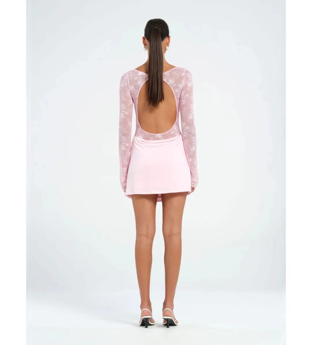 Benni Oskar Mini Dress in Baby Pink Size S / AU 8 for rent on The Volte - main image