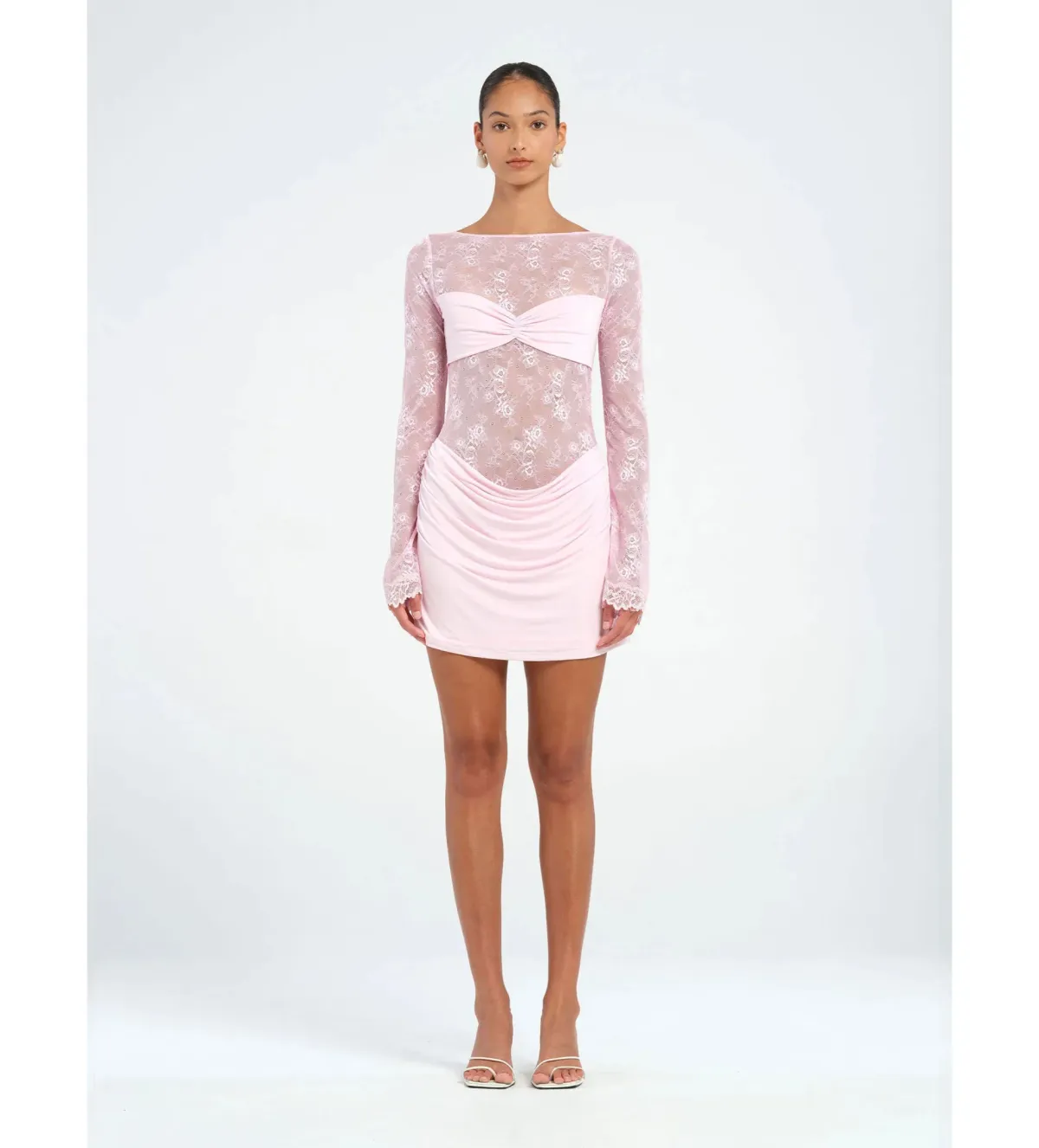 Benni Oskar Mini Dress in Baby Pink Size S / AU 8 for rent on The Volte - main image