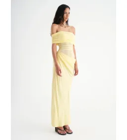 Benni Nico Off Shoulder Maxi Butter Size 10 for rent on The Volte - image 4