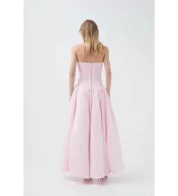Aje Violette Bubble Hem Maxi Dress Pastel Pink Size AU 12 for rent on The Volte - image 4