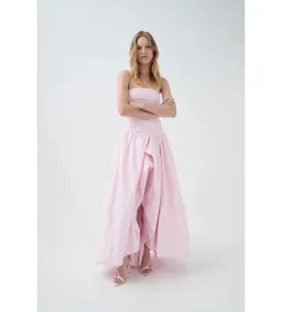 Aje Violette Bubble Hem Maxi Dress Pastel Pink Size AU 12 for rent on The Volte - image 2