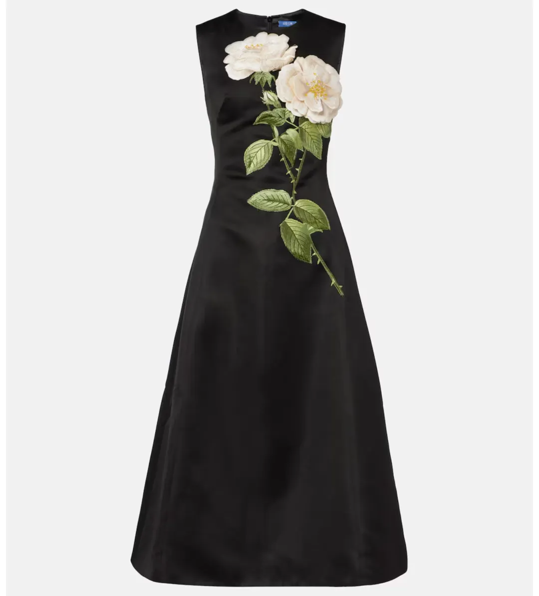 Leo Lin Cleo Embellished Midi Dress in Black Size AU 10  for rent on The Volte - main image
