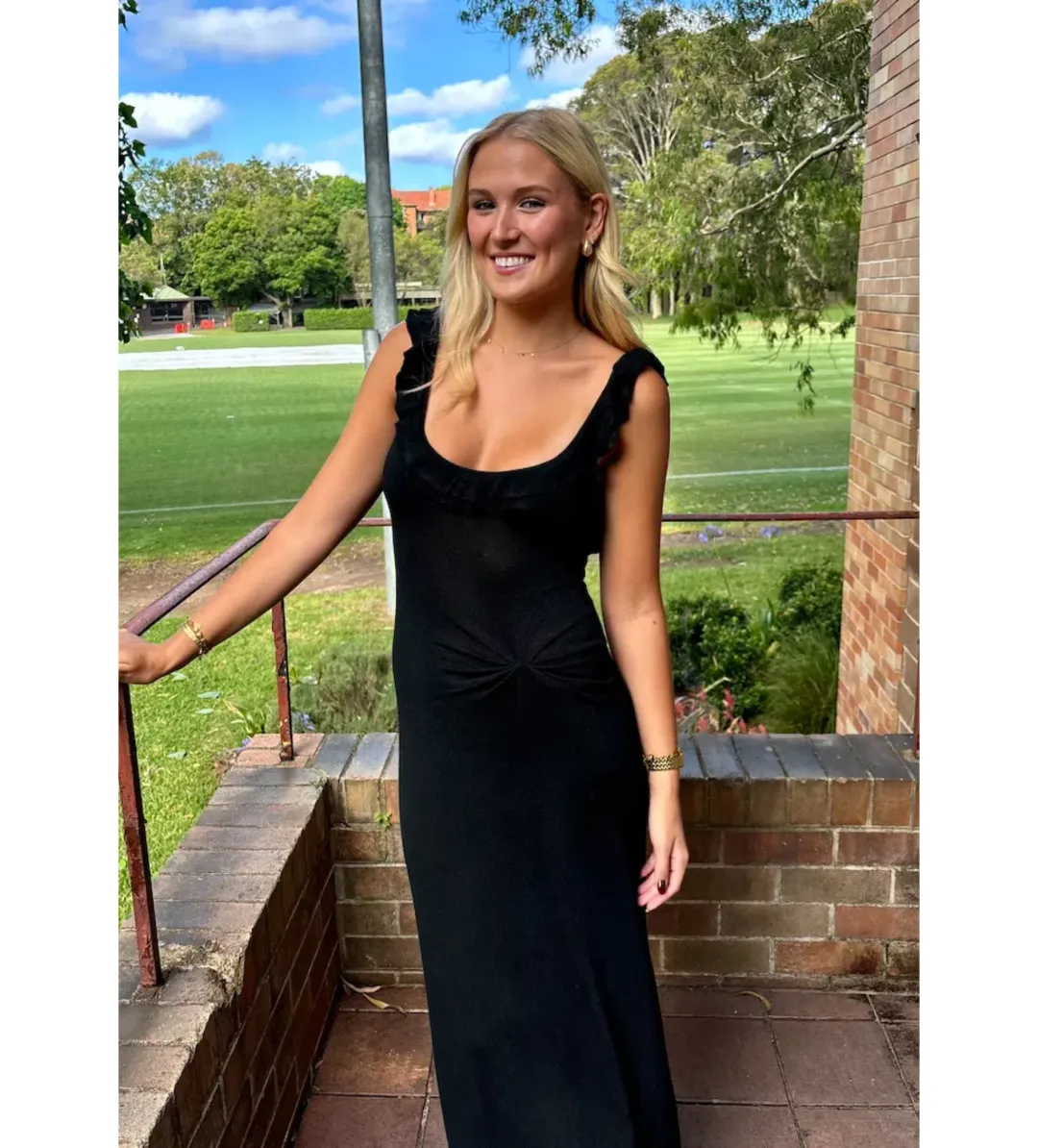 Asta Resort Elise Maxi Dress in Black Size 8 for rent on The Volte - main image