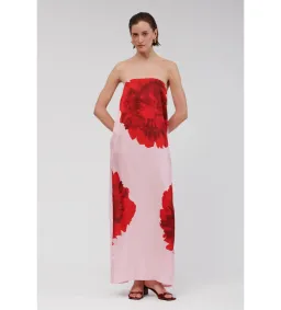 Suboo Emilia Bustier Maxi Dress Pink Floral Size M AU 10 for rent on The Volte - image 1