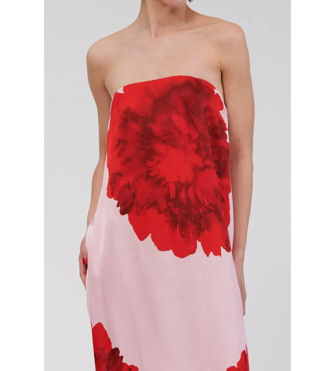 Suboo Emilia Bustier Maxi Dress Pink Floral Size M AU 10 for rent on The Volte - main image