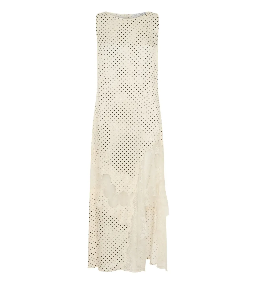 Third Form Visions Lace Frill Maxi Dress Cream Polka Dot Size AU 8 for rent on The Volte - main image