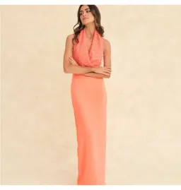 Lady Pipa Nara Maxi Dress Coral Size 6/XS for rent on The Volte - image 1