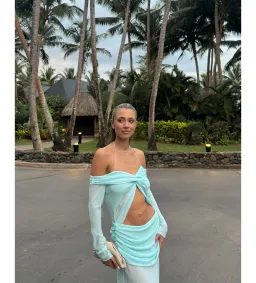 Natalie Rolt Emily Gown Blue Size 8 for rent on The Volte - image 4